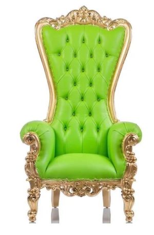 Lime Green and Gold Adult Throne Chair