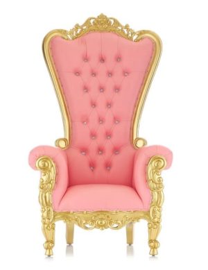 Pink and Gold Adult Throne Chair