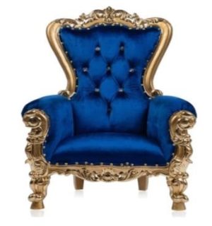 Royal Velvet and Gold Kid's Throne Chair